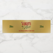Naughty und Nice Party Wasserflaschenetikett (Einzelnes Label)