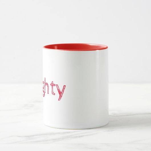 Naughty und Nice Tasse (Zentrum)