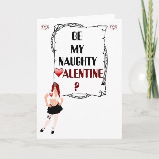 Naughty Valentine Feiertagskarte (Vorderseite)