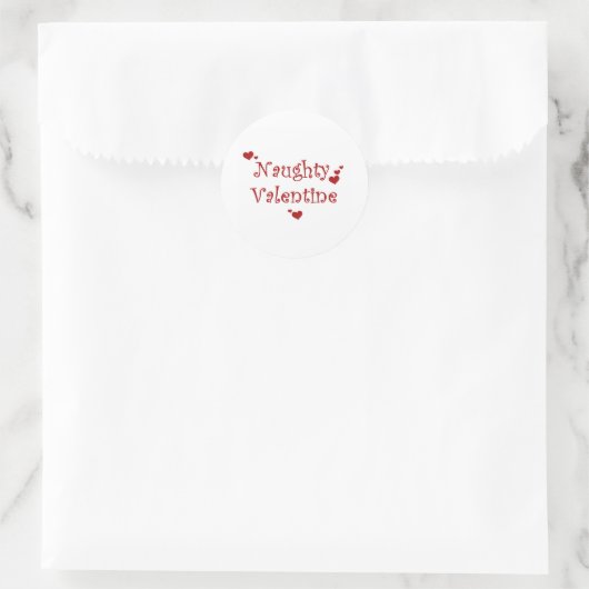 Naughty Valentine Runder Aufkleber (Tasche)
