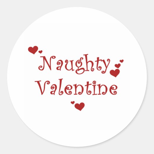 Naughty Valentine Runder Aufkleber (Vorderseite)