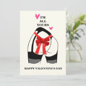 Naughty Valentine's Day Freund lustige Karte (Stehend Vorderseite)