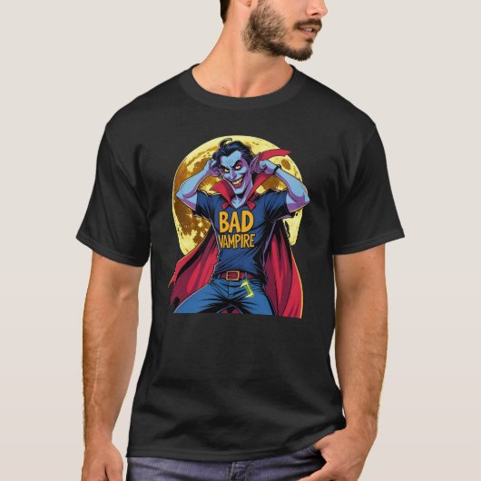 Naughty vampire, Funny Vampire Guy Tee  (Vorderseite)