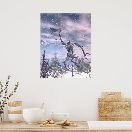 Naughty Vs Nice (22" x 28") Art Print Poster (Küche)