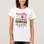 Naughty vs nice, cool lustig T-Shirt (Vorderseite)