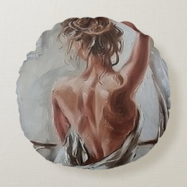 Naughty Weckte auf Rundes Kissen