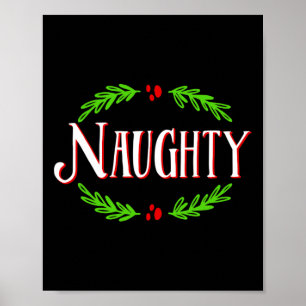 Naughty - Weihnachtspaare Matching Festivals Holid Poster