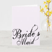 Naughy Grunge Script - Bride's Maid Black Karte (Gelbe Blume)