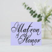 Naughy Grunge Script - Matron of Ehre Black Postkarte (Stehend Vorderseite)