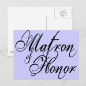 Naughy Grunge Script - Matron of Ehre Black Postkarte (Vorne/Hinten)