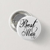 Naughy Grunge-Skript - Trauzeuge-Schwarzes Button (Vorne & Hinten)