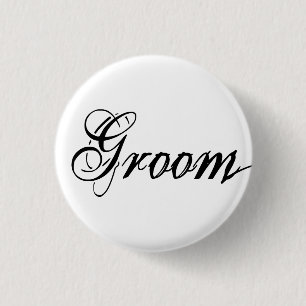 Naughy Schmutz-Skript - Bräutigam-Schwarzes Button