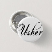 Naughy Schmutz-Skript - Usher-Schwarzes Button (Vorne & Hinten)