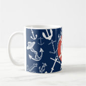 Naugram Navy Blue Anchor Beach House Kaffeetasse (Links)