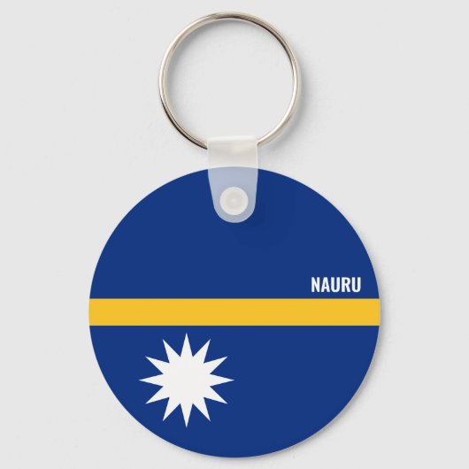 Nauru Flag Charming Patriotic Schlüsselanhänger (Vorderseite)