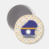 Nauru Flag Karte 2.0 Magnet (Vorderseite/Rückseite)