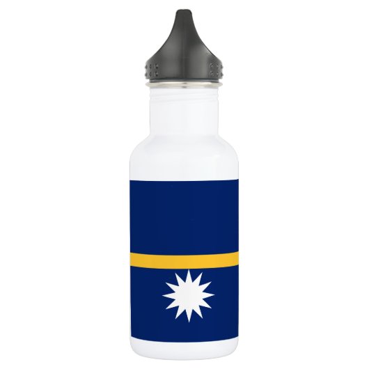 Nauru-Flagge Edelstahlflasche (Links)