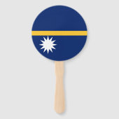 Nauru-Flagge Fächer (Rückseite)
