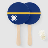 Nauru-Flagge Fächer (Vorne und Hinten)