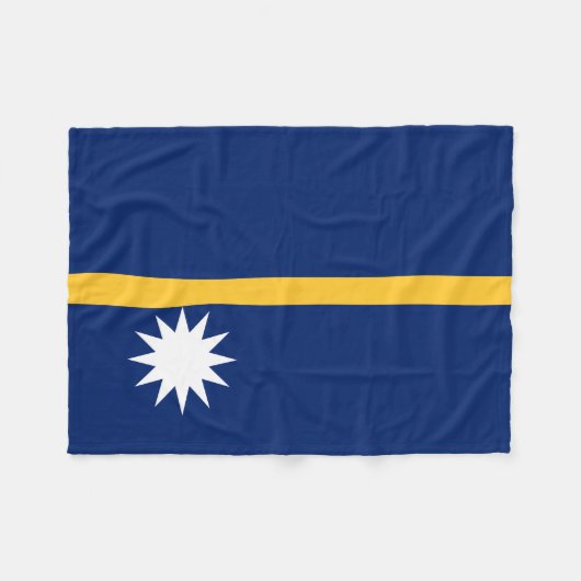 Nauru-Flagge Fleecedecke (Vorderseite (Horizontal))