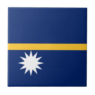 Nauru-Flagge Fliese
