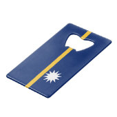 Nauru-Flagge Geldbeutel Flaschenöffner (Vorderseite Schrägansicht)
