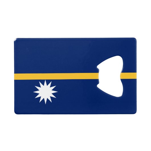 Nauru-Flagge Geldbeutel Flaschenöffner (Rückseite Horizontal)