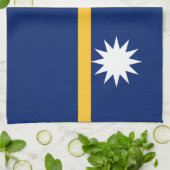 Nauru-Flagge Geschirrtuch (Gefaltet)