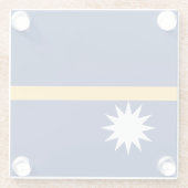 Nauru-Flagge Glasuntersetzer (Rückseite)