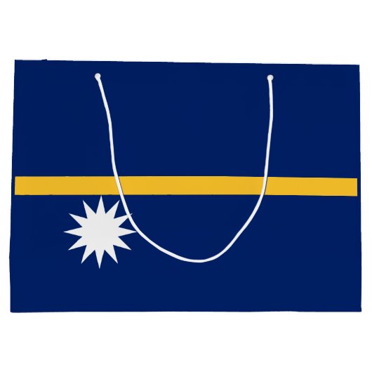 Nauru-Flagge Große Geschenktüte (Rückseite)