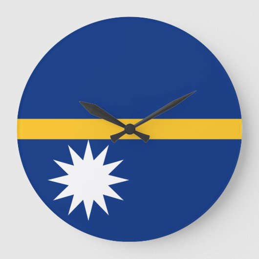 Nauru-Flagge Große Wanduhr (Vorderseite)