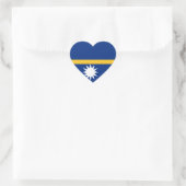 Nauru-Flagge Herz-Aufkleber (Tasche)