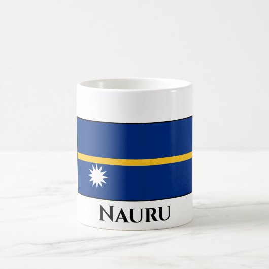 Nauru-Flagge Kaffeetasse (Mittel)