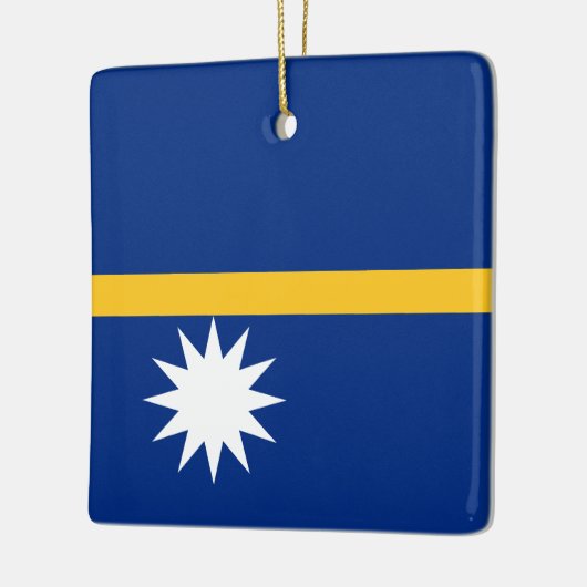Nauru-Flagge Keramikornament (Links)