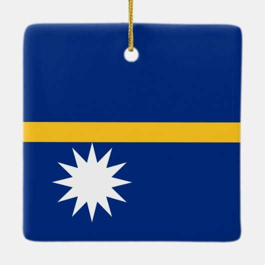 Nauru-Flagge Keramikornament (Rückseite)