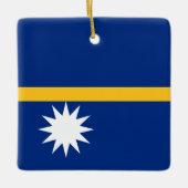 Nauru-Flagge Keramikornament (Vorderseite)