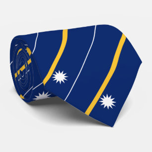 Nauru-Flagge Krawatte
