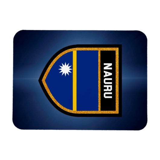 Nauru-Flagge Magnet (Horizontal)