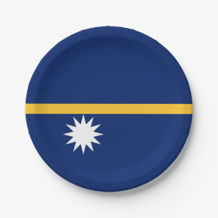 Nauru-Flagge Pappteller