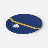 Nauru-Flagge Pappteller (Schrägansicht)