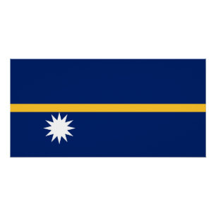 Nauru-Flagge Poster