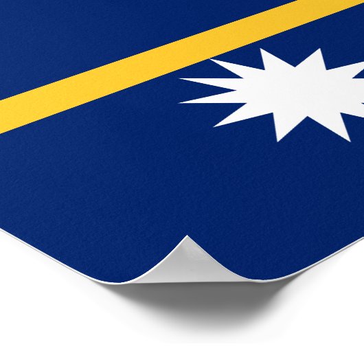 Nauru-Flagge Poster (Ecke)