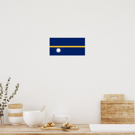 Nauru-Flagge Poster (Küche)