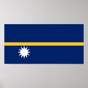 Nauru-Flagge Poster