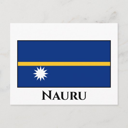Nauru-Flagge Postkarte (Vorderseite)