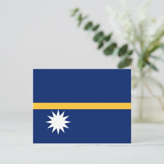 Nauru-Flagge Postkarte (Stehend Vorderseite)
