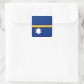 Nauru-Flagge Quadratischer Aufkleber (Tasche)