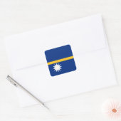 Nauru-Flagge Quadratischer Aufkleber (Umschlag)