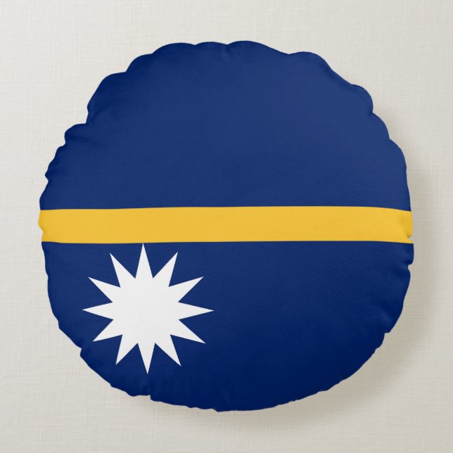 Nauru-Flagge Rundes Kissen (Vorderseite)
