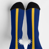 Nauru-Flagge Socken (Oben)